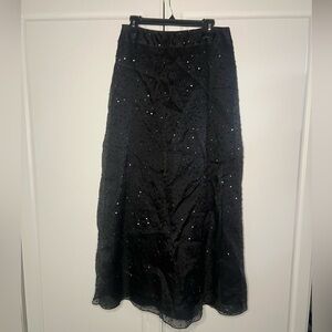 Vintage Whimsygoth Tahari 100% Silk Beaded Skirt